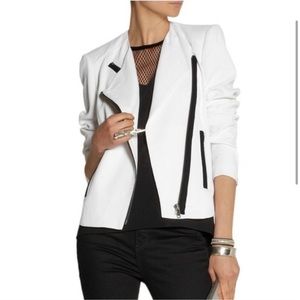 Helmut Lang Sugar Two-Tone Moto Jacket Size 10